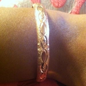 2 /14kt solid rose gold filled bangle bundle sale